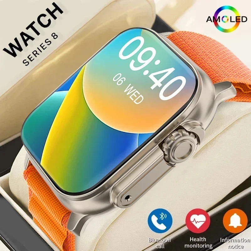 New Watch T10 Ultra Smart Watch 49mm 2024 New NFC Men Women GPS Track Bluetooth Call BT Music Games Wireless Charging Smartwatch